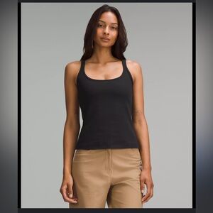 NWT- Lululemon- Slim Fit Stretch Cotton Tank- Sz XL- Black